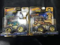 Hot Wheels ゴールドモンスタートラック２台セット