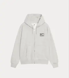 Stussy xNike Fleece Zip Up Hoodie Grey M