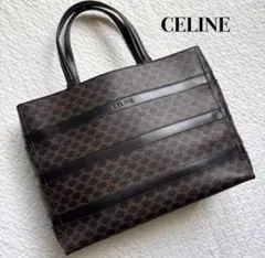 美品 CELINE ハンドバッグ トートバッグ レディース レザー 黒マカダム