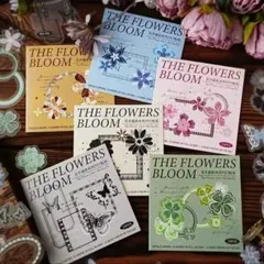 コラージュ　ブルーミングフラワー　PETステッカー90枚