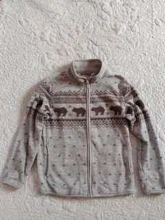 クマ柄 フリースジャケット 　　　　ユニクロ130cm