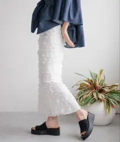 ROWRYS FARM チビフリルタイトスカート