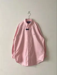 美品 ラルフローレン メンズ オックスフォードシャツ ピンク XL相当