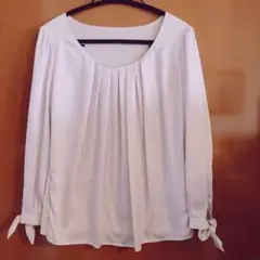 薄ピンク　カットソーブラウス