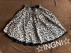 【値下げ】INGNI ダルメシアン柄スカートMサイズ