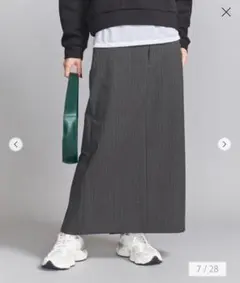 ◆美品【BEAUTY&YOUTH】ポリエステルブレンド タイトスカート グレー