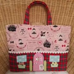 ハンドメイド、レッスンバッグ、バレエ、白鳥