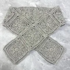 モチーフマフラー　ハンドメイド