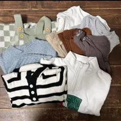 最終価格ベビー服まとめ売り70-80 ロンパース スウェットニットセーター秋冬服