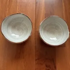 (レトロ）和食器 小鉢 2客セット 陶器 花柄