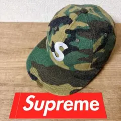 正規品　Supreme Sロゴ　キャップ　帽子 アメリカ製　カモフラージュ柄