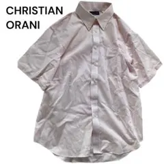 クリスチャンオラーニ 半袖シャツ ３Ｌ ピンク ボタンダウン メンズ 夏物 春物