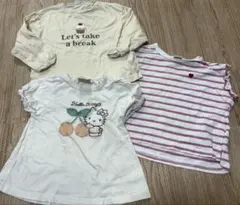 プティマイン アプレレクール 100 キティ　バースデイ　保育園着 tシャツ