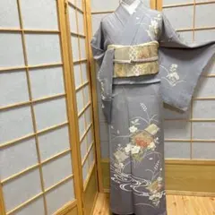 ちょこちょこ様［4364］色留袖未使用比翼付五つ紋桔梗 しつけ付 正絹 着物 袷 7124］色留袖 花車文様 作家物 駒刺繍 比翼付 三つ紋 正絹 着物 袷