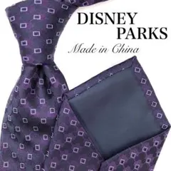 【美品】DISNEY PARKS ネクタイ ドット ミッキー パープル 紫色