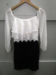 新品 未使用♥マーズ MA＊RS バイカラー 長袖 ワンピ