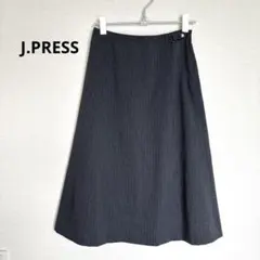 J.PRESS ジェイプレス　洗える シャークスキン ヘリンボーン スカート　7のサムネイル