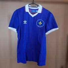 adidas フランス代表 サッカーシャツ #10 ポロシャツ ブルー Oサイズ