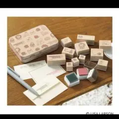 新品未開封❣️LISA LARSON マイキーと仲間達が大集合 木製スタンプセット