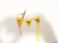 ミッキー バルーン ストラップ イエロー 黄色