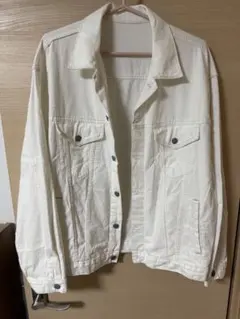 GU デニムジャケット　ホワイトLサイズ