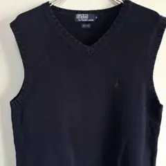 POLO Ralph Lauren ラルフローレン ニット ベスト 紺 S ポロ