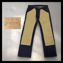 【美品】KOJIMA GENES 34 チノ切替ダブルニー ペインターデニム