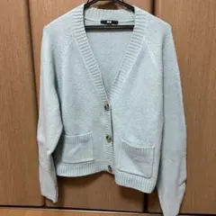 ミントグリーン Vネック カーディガン