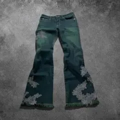 00s archive 和柄 straight denim y2k fade - メルカリ