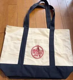 TRADER JOE'S トートバッグ アイボリー/ネイビー