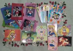 当時物セーラームーン ミニカード、クリアカード、シールセット レア