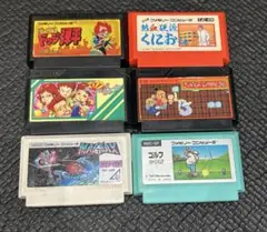 送料無料 ファミコンカセット お得な6本まとめ売りセット ジャンク品扱い