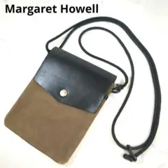 マーガレットハウエル ミニショルダー サコッシュ バッグ レザー キャンバス