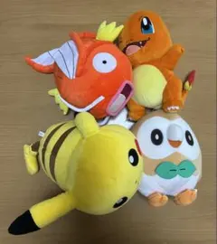 ポケモン　ぬいぐるみ　まとめ売り　ピカチュウ　モクロー　ヒトカゲ　コイキング