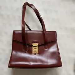 プラダ PRADA ヴィンテージ　レザートートバッグ　ブラウン　レトロ
