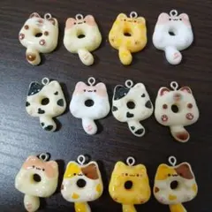 猫 ドーナツ チャーム 4個セット