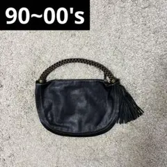 90~00s archive city leather hand bag y2k
