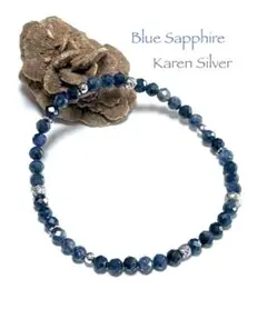 ⭐️天然石 サファイア & カレンシルバー ロンデル ブレスレット