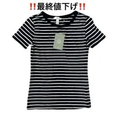 【‼️本日限定‼️】ボーダー　半袖　レディース　新品　H&M トップス　Tシャツ