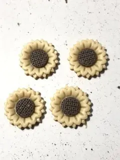 ひまわり　カボション　4つ