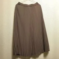 GU ブラウン プリーツスカート М