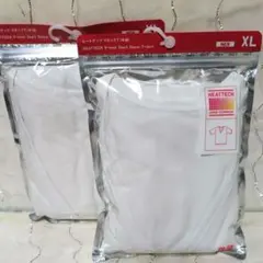 ユニクロヒートテック VネックT 半袖 XL 2枚セット