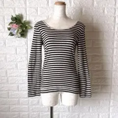 a1638 レプシィム ローリーズファーム ボーダー カットソー M ベージュ