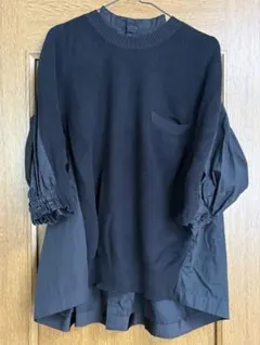 sacai ドッキングニット プルオーバー ブラック サイズ3のサムネイル