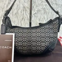 ✨良品 コーチ シグネチャー ワンショルダー ショルダーバッグ 黒 6351