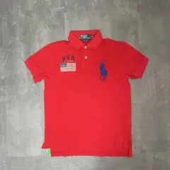 00s Polo Ralph Lauren Big Pony USA国旗