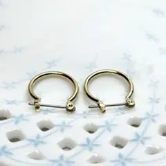 シンプル　チタンフープ　ピアス　Ｇ　 (93)