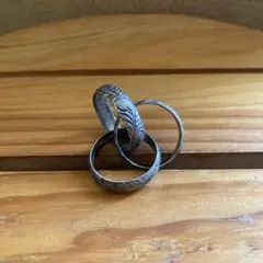 SILVER925 ヴィンテージ3連リング ペンダントトップ