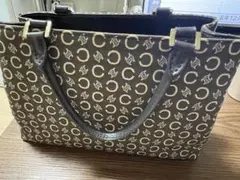 セリーヌ　Cロゴ ブラウン ハンドバッグ