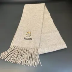 美品モスキーノ MOSCHINO マフラー レディース ベージュ ライトブラウン